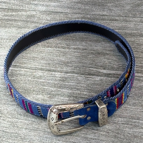 VTG Elite Accessories USA Made 1522 Native Southwest Aztec Womens Belt Fabric - Picture 1 of 16